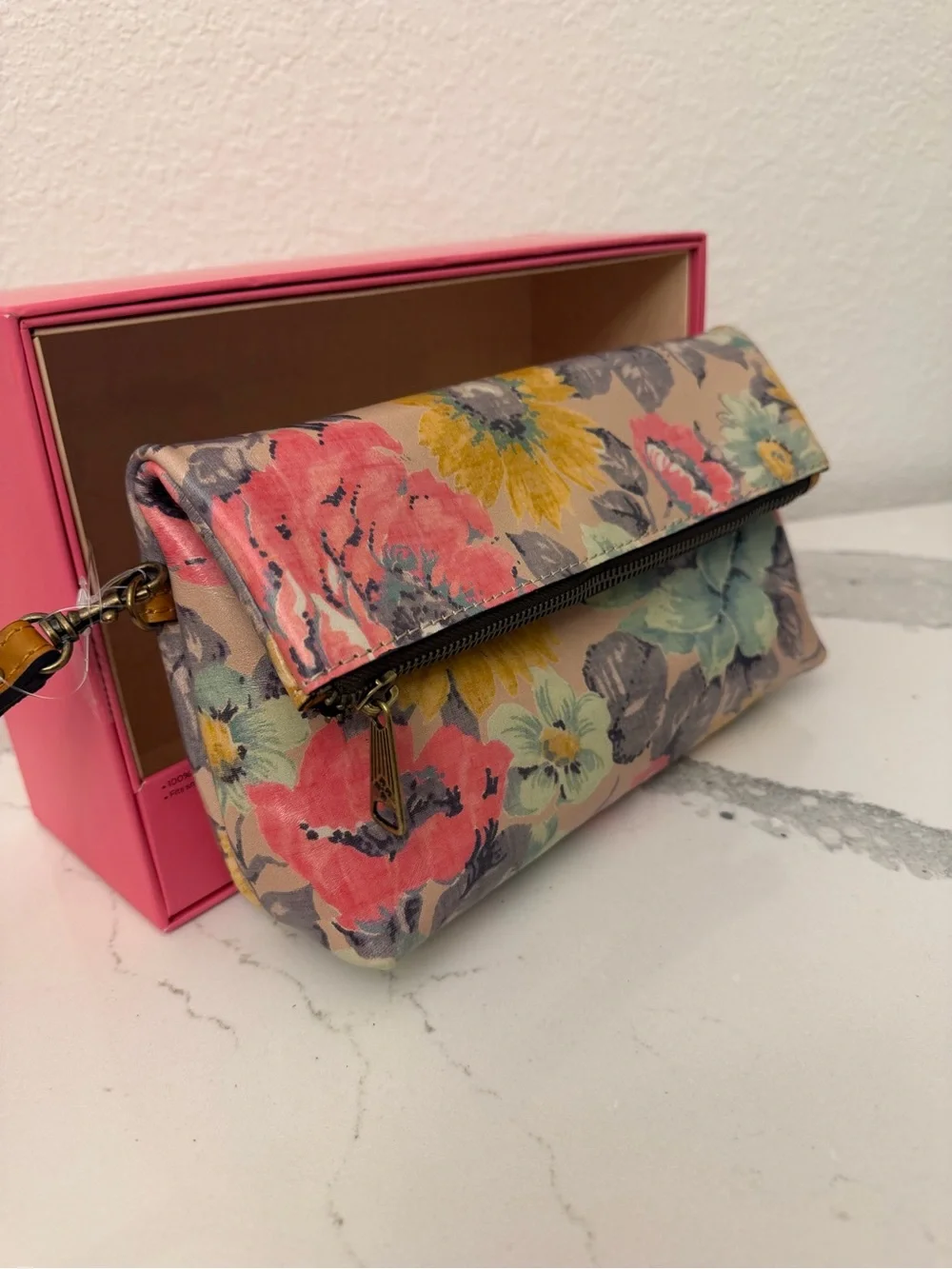 Patricia Nash Pastel Floral Foldover Clutch NWT